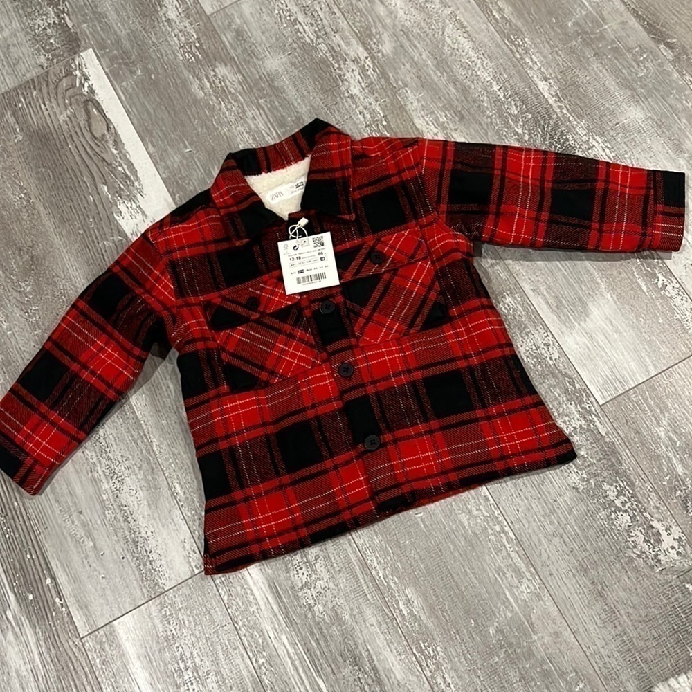 Zara Fleece Plaid Overshirt